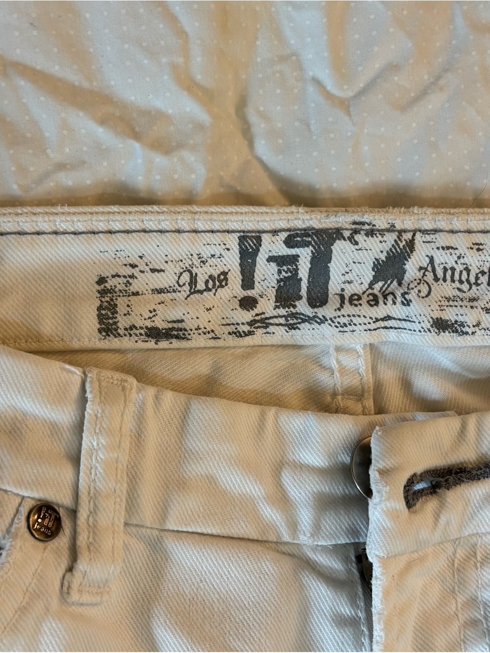 !It Vintage Los Angeles white Straight-Leg Jeans - Picture 13 of 16